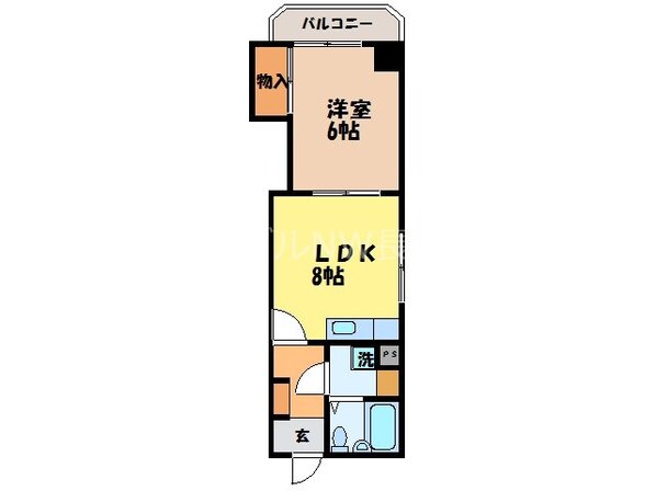 グランドハイツ勝山の物件間取画像